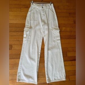 Cream Cargo Pants